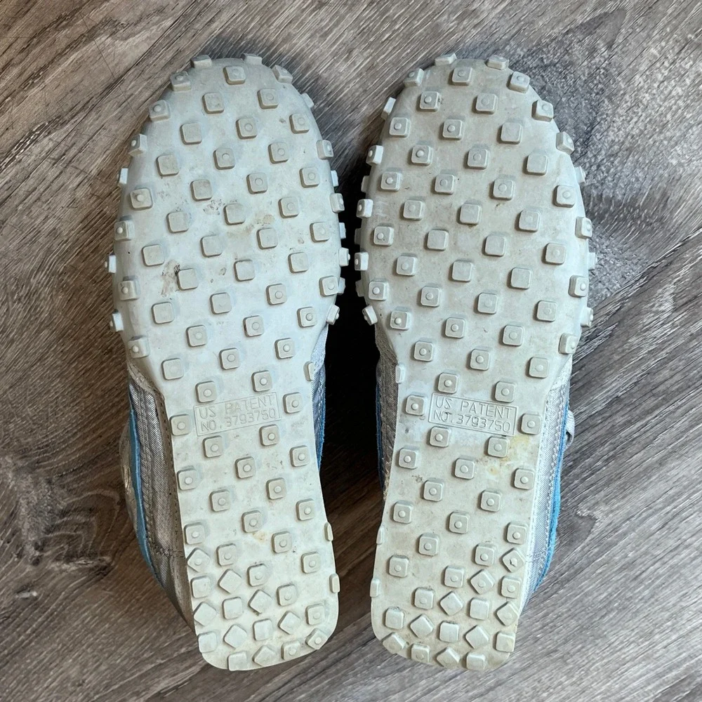 Nike Waffle Racer Silver Light Blue Y2K Retro Sneakers 303918-141 Womens 5.5